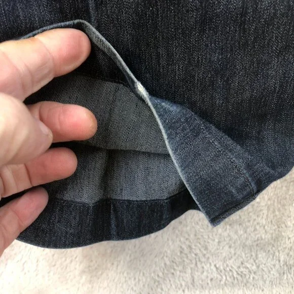 Lee Womens Jeans Size 16W Blue Dark Denim Relaxed Straight Leg Classic Mid Rise - Picture 10 of 15